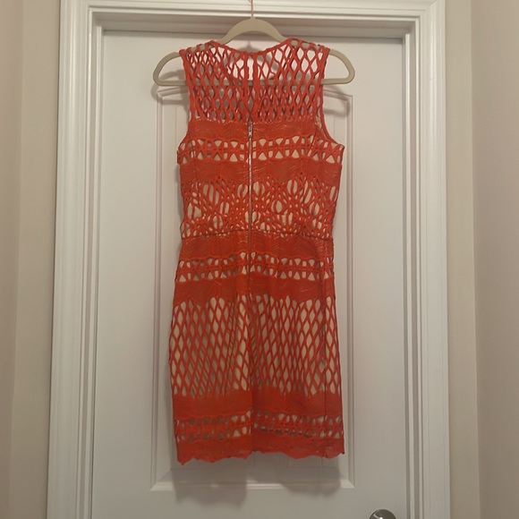 Revolve Endless Rose orange lace dress with nude lining Size Small - Picture 4 of 4